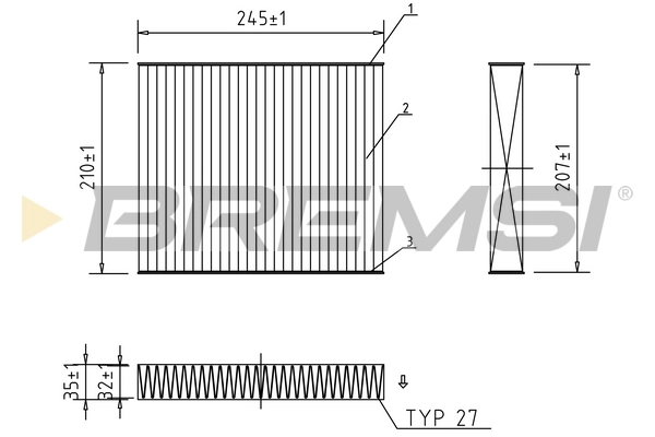 BREMSI szűrő, utastér levegő - FC0094A - TothCarparts