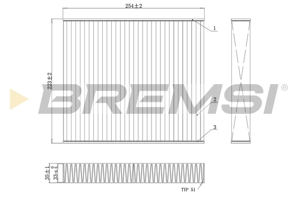 BREMSI szűrő, utastér levegő - FC0103 - TothCarparts