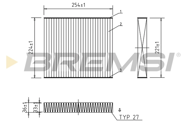 BREMSI szűrő, utastér levegő - FC0103A - TothCarparts