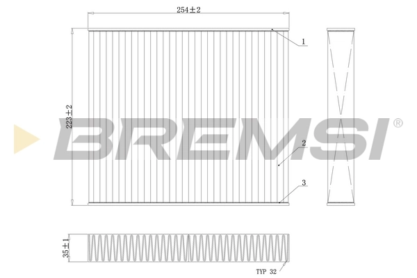 BREMSI szűrő, utastér levegő - FC0103C - TothCarparts
