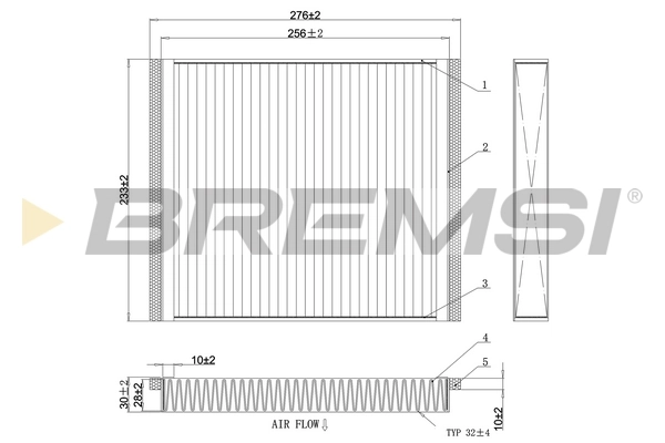 BREMSI szűrő, utastér levegő - FC0107A - TothCarparts