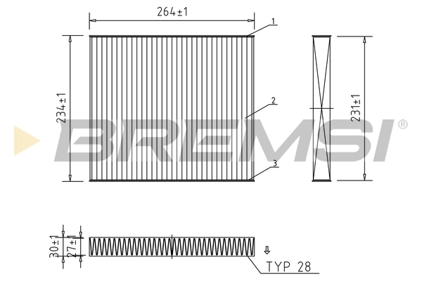 BREMSI szűrő, utastér levegő - FC0107C - TothCarparts