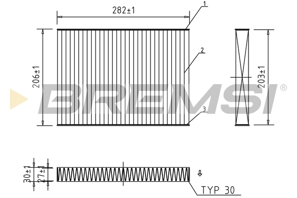 BREMSI szűrő, utastér levegő - FC0181A - TothCarparts