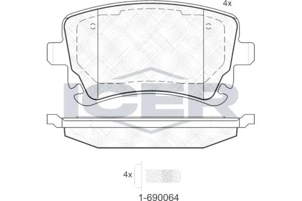ANDEL fékbetétkészlet, tárcsafék - 181674-204 - TothCarparts
