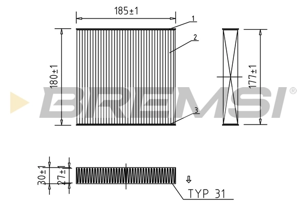 BREMSI szűrő, utastér levegő - FC0427 - TothCarparts