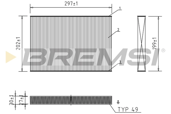 BREMSI szűrő, utastér levegő - FC0484 - TothCarparts