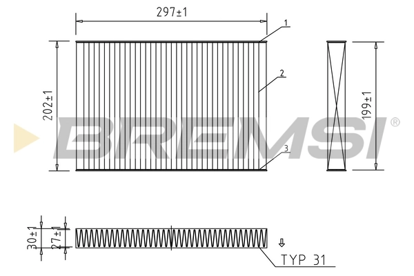 BREMSI szűrő, utastér levegő - FC0484C - TothCarparts