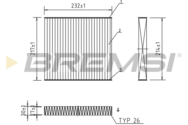 BREMSI szűrő, utastér levegő - FC0492C - TothCarparts