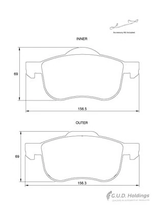 Safeline fékbetétkészlet, tárcsafék - D3285 - TothCarparts