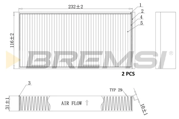 BREMSI szűrő, utastér levegő - FC0914A - TothCarparts