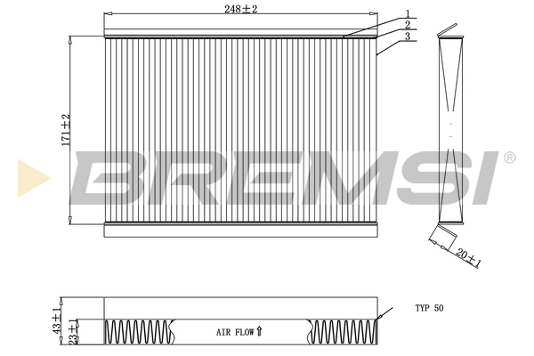 BREMSI szűrő, utastér levegő - FC0929 - TothCarparts