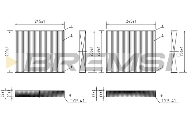BREMSI szűrő, utastér levegő - FC0931 - TothCarparts