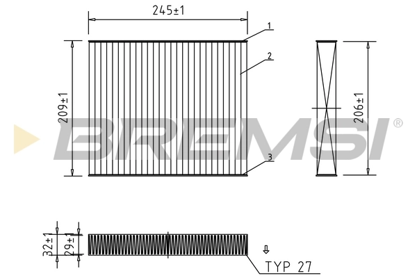 BREMSI szűrő, utastér levegő - FC0931A - TothCarparts