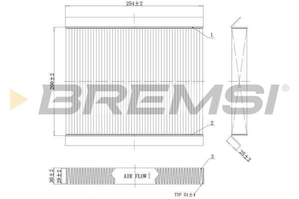 BREMSI szűrő, utastér levegő - FC0978 - TothCarparts
