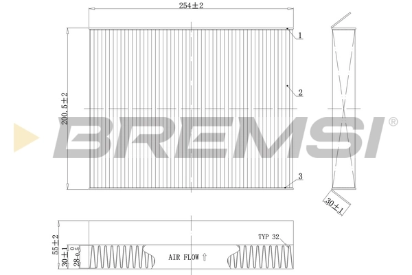 BREMSI szűrő, utastér levegő - FC0978C - TothCarparts