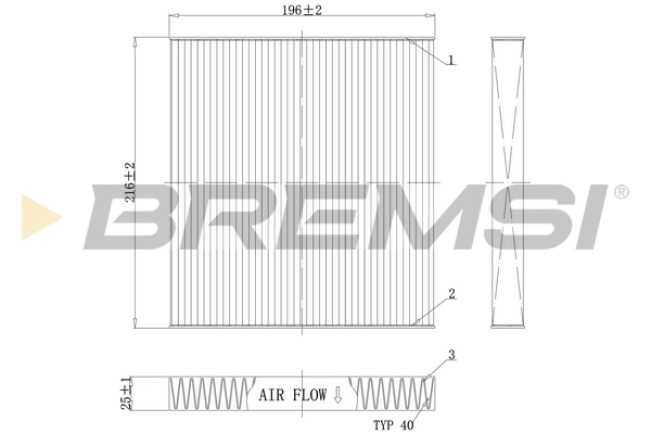 BREMSI szűrő, utastér levegő - FC0988 - TothCarparts