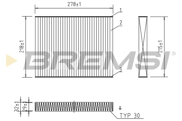 BREMSI szűrő, utastér levegő - FC0993C - TothCarparts
