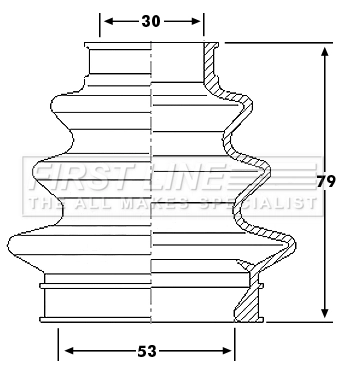FIRST LINE gumiharangkészlet, hajtótengely - FCB6208 - TothCarparts