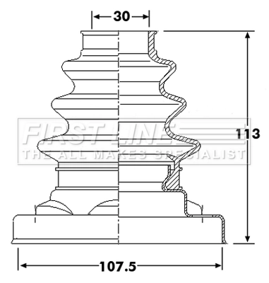 FIRST LINE gumiharangkészlet, hajtótengely - FCB6218 - TothCarparts