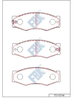 FBK fékbetétkészlet, tárcsafék - FD1031M - TothCarparts