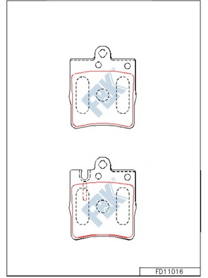 FBK fékbetétkészlet, tárcsafék - FD11016 - TothCarparts