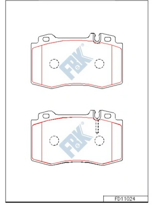 FBK fékbetétkészlet, tárcsafék - FD11024 - TothCarparts