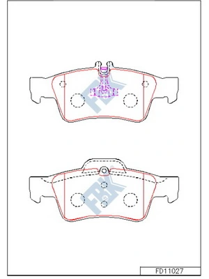 FBK fékbetétkészlet, tárcsafék - FD11027 - TothCarparts