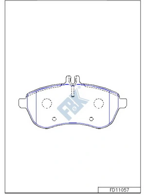 FBK fékbetétkészlet, tárcsafék - FD11057 - TothCarparts