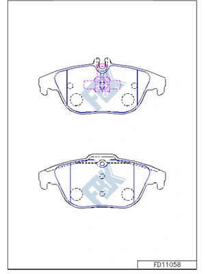 FBK fékbetétkészlet, tárcsafék - FD11058 - TothCarparts