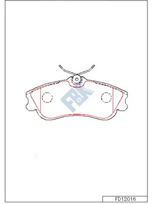 FBK fékbetétkészlet, tárcsafék - FD12016 - TothCarparts