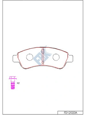 FBK fékbetétkészlet, tárcsafék - FD12020A - TothCarparts
