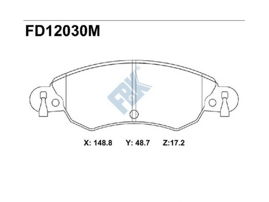FBK fékbetétkészlet, tárcsafék - FD12030M - TothCarparts