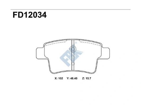FBK fékbetétkészlet, tárcsafék - FD12034 - TothCarparts
