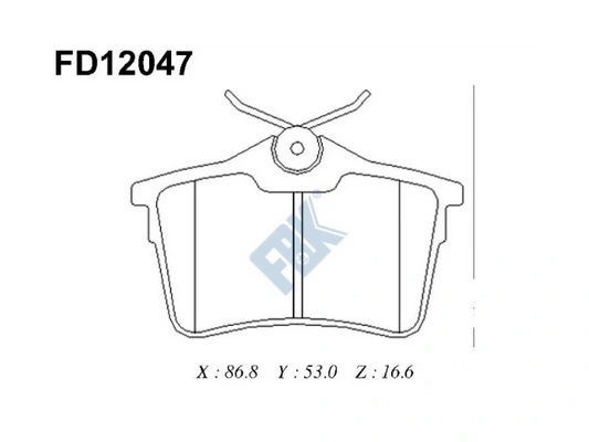 FBK fékbetétkészlet, tárcsafék - FD12047 - TothCarparts