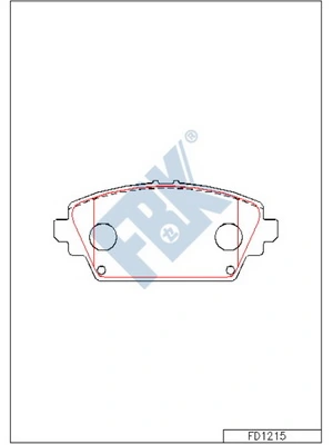 FBK fékbetétkészlet, tárcsafék - FD1215 - TothCarparts