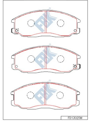 FBK fékbetétkészlet, tárcsafék - FD13025M - TothCarparts