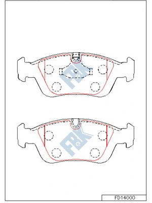 FBK fékbetétkészlet, tárcsafék - FD14000 - TothCarparts