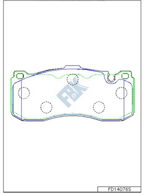 FBK fékbetétkészlet, tárcsafék - FD14076S - TothCarparts