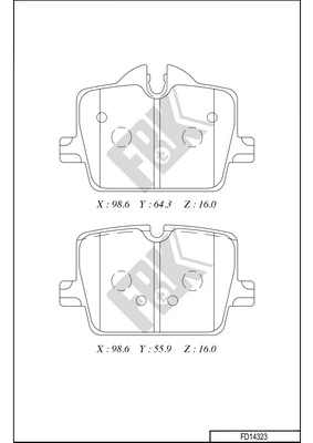 FBK fékbetétkészlet, tárcsafék - FD14323 - TothCarparts