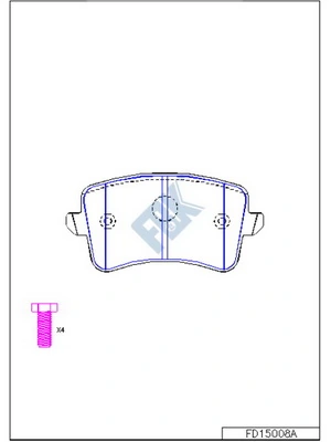FBK fékbetétkészlet, tárcsafék - FD15008A - TothCarparts