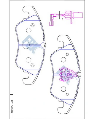 FBK fékbetétkészlet, tárcsafék - FD15009M - TothCarparts
