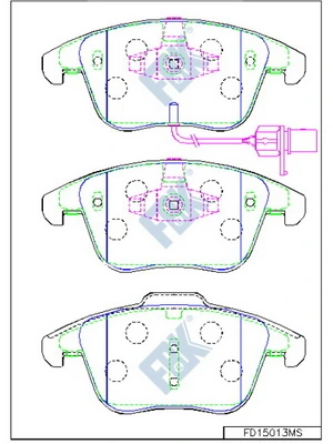FBK fékbetétkészlet, tárcsafék - FD15013MS - TothCarparts