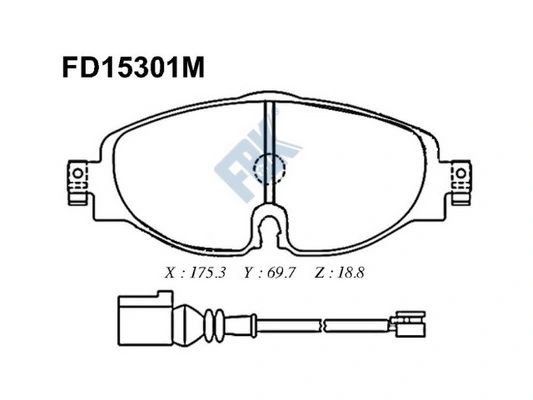 FBK fékbetétkészlet, tárcsafék - FD15301M - TothCarparts