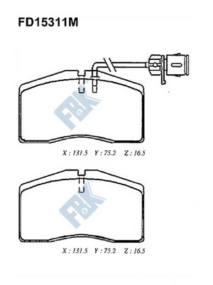 FBK fékbetétkészlet, tárcsafék - FD15311M - TothCarparts