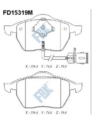 FBK fékbetétkészlet, tárcsafék - FD15319M - TothCarparts