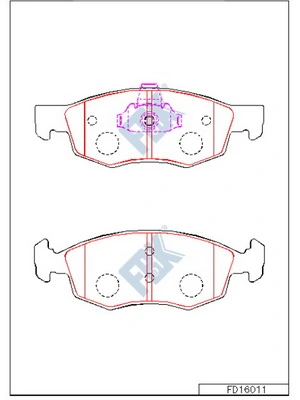 FBK fékbetétkészlet, tárcsafék - FD16011 - TothCarparts