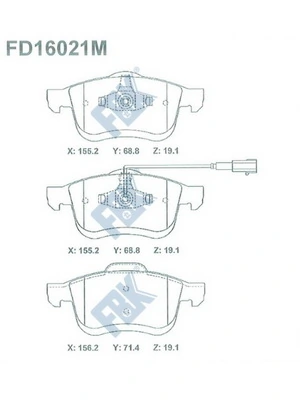 FBK fékbetétkészlet, tárcsafék - FD16021M - TothCarparts