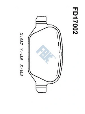 FBK fékbetétkészlet, tárcsafék - FD17002 - TothCarparts