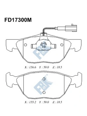 FBK fékbetétkészlet, tárcsafék - FD17300M - TothCarparts
