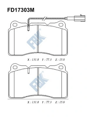 FBK fékbetétkészlet, tárcsafék - FD17303M - TothCarparts